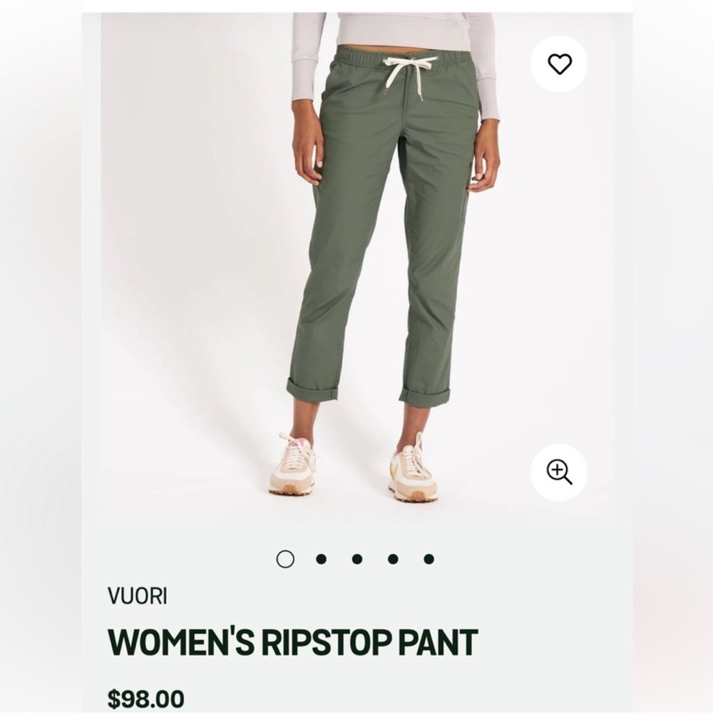 Vuori Women's Green Ripstop Pant